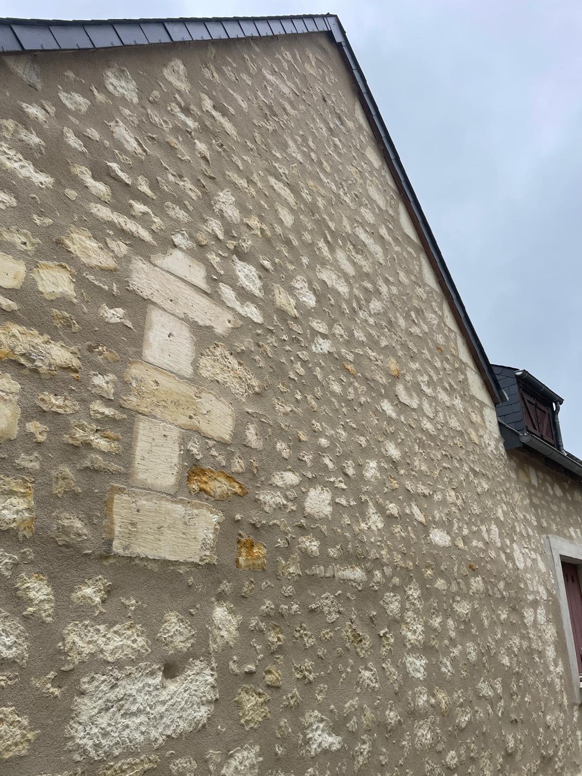 Pignon : joints à la chaux